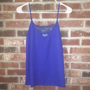 Royal blue lace top from Tobi